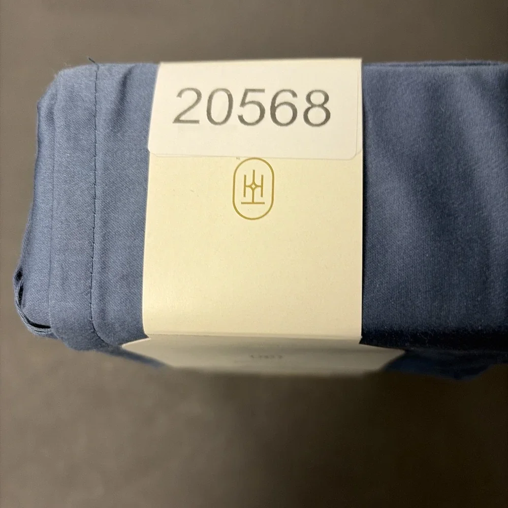 Full 400 Thread Count Performance Flat Sheet Metallic Blue Threshold Cotton 0568